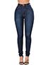 Slim Fitting Jeans - Faded Styling / Rollup Boot Leg